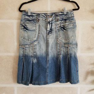 Defuse Denim Pleated Skirt Size 7/8